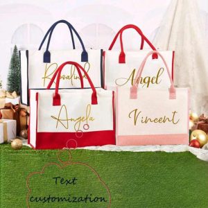 Customized Dopamine Colored Canvas Shoulder Bag