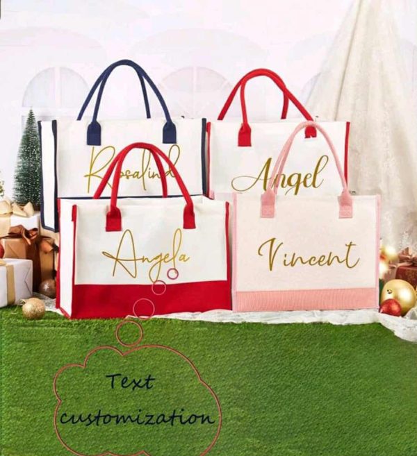 Customized Dopamine Colored Canvas Shoulder Bag