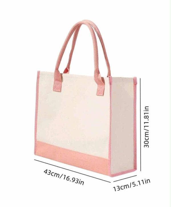 Customized Dopamine Colored Canvas Shoulder Bag - Image 4