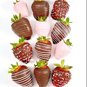 12 chocolate covered strawberries