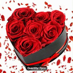 Forever Rose Heart Box (7 roses)